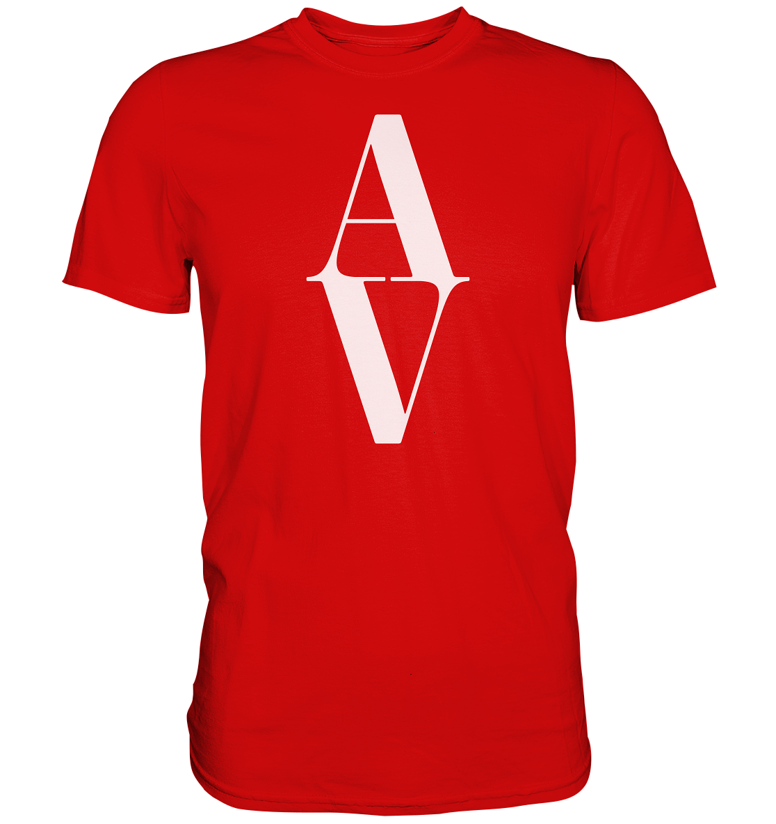 AV / Premium Unisex Tshirt with White AV Logo