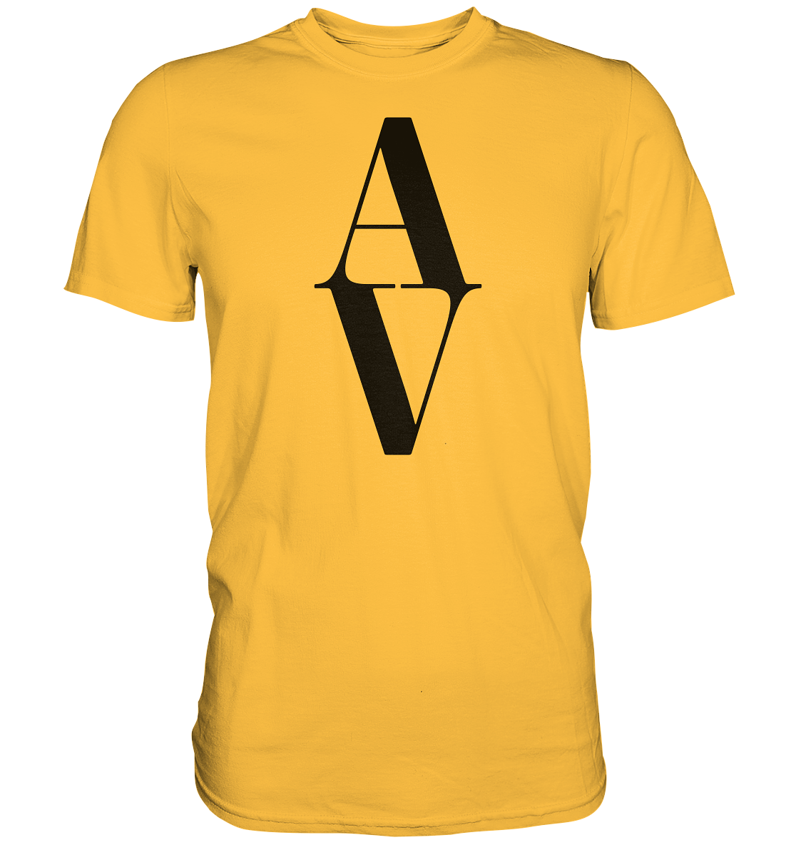 AV / Premium Unisex Tshirt with Black AV Logo