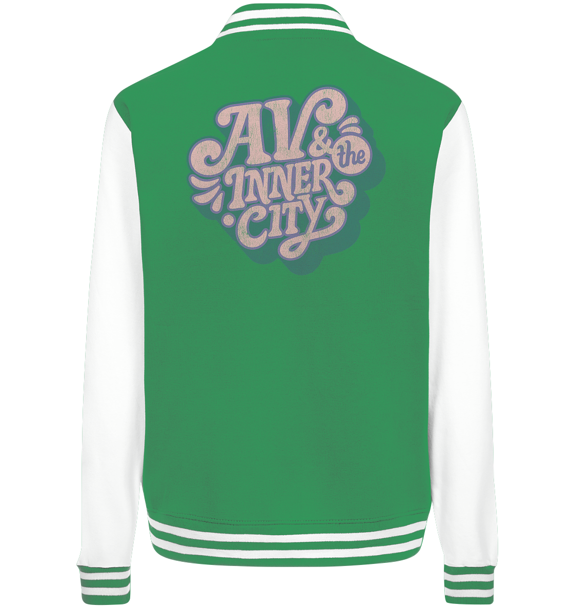 AV & the Inner City / College Jacket with Pink and Green Logo