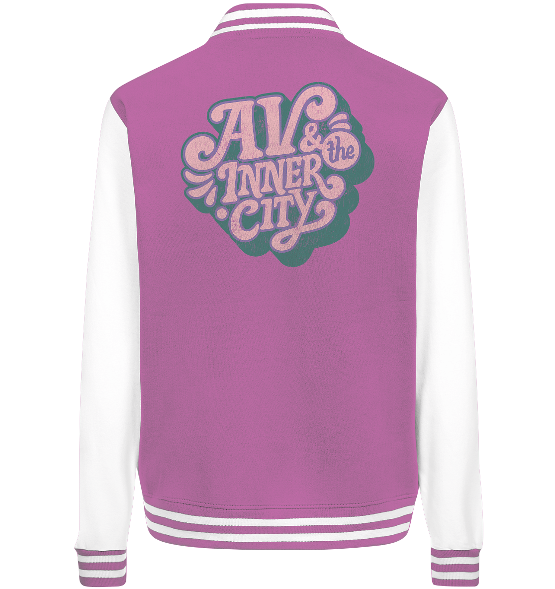 AV & the Inner City / College Jacket with Pink and Green Logo