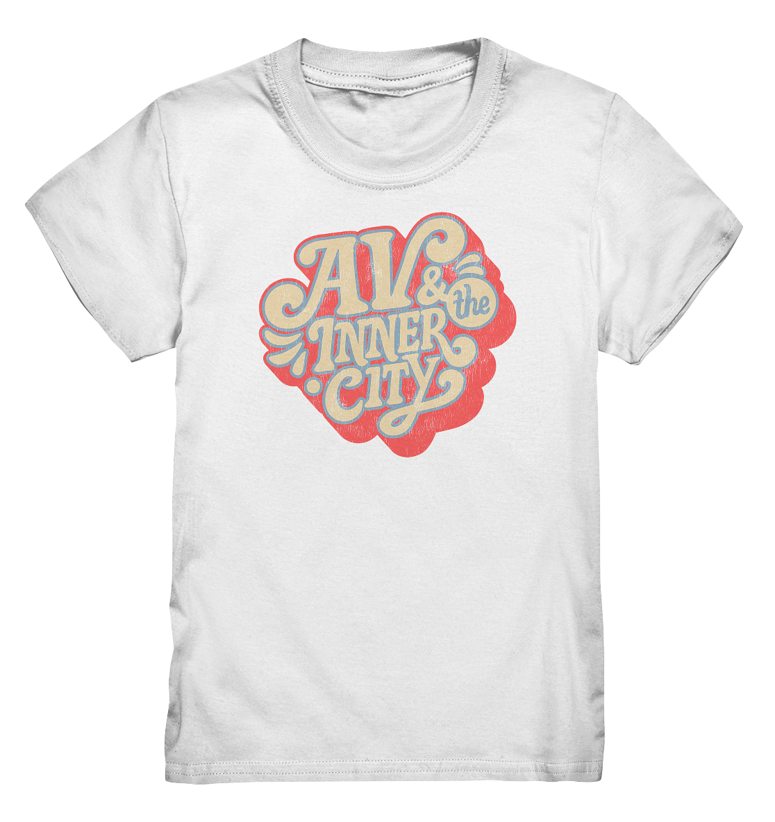 AV & the Inner City / Kids' Premium T-Shirt - Orange and Yellow Logo