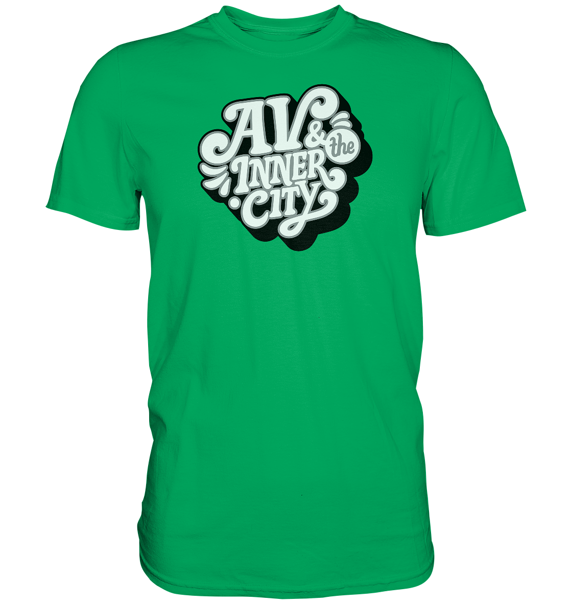 AV & the Inner City / Black and White  Logo - Premium Shirt