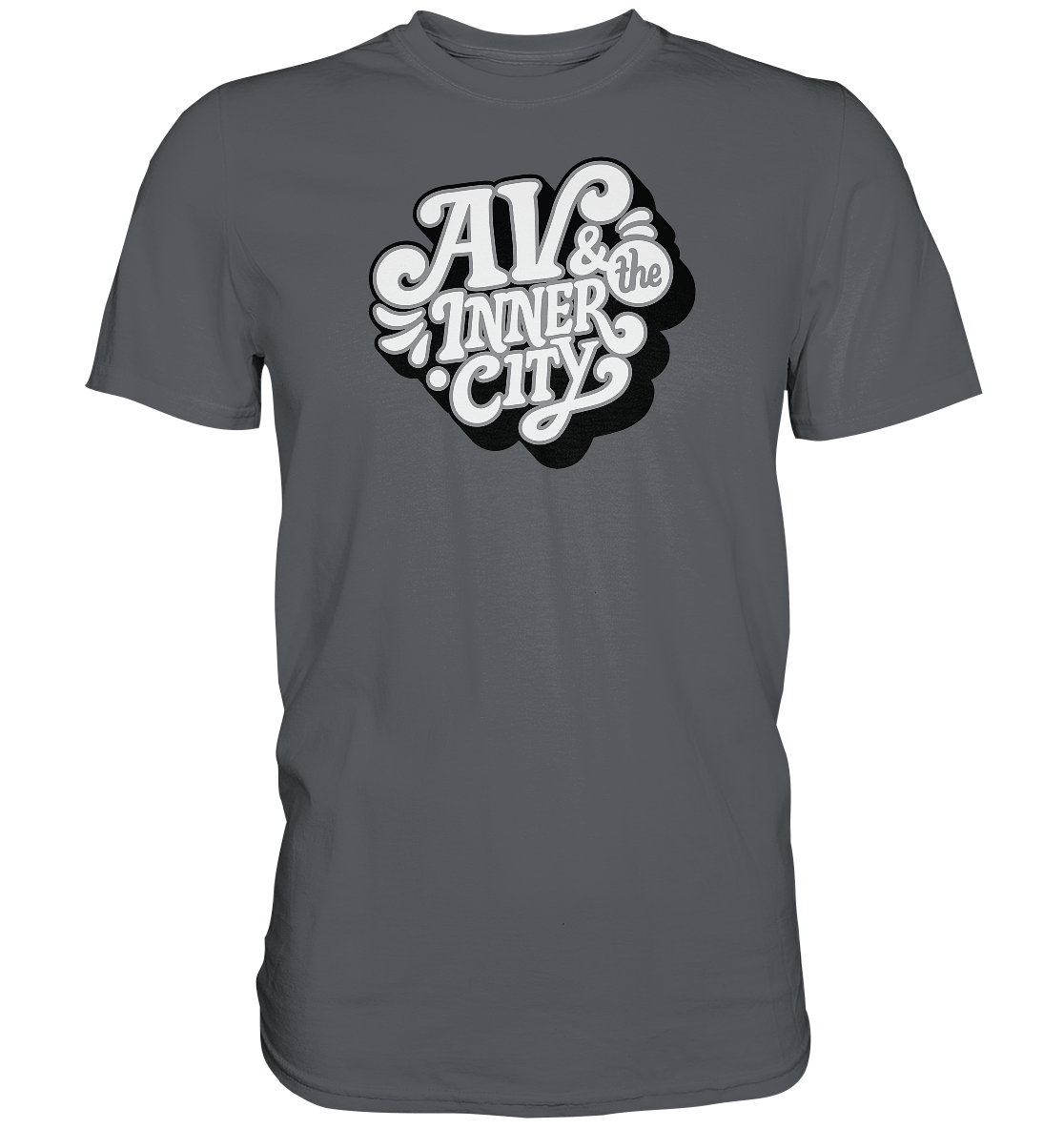 AV & the Inner City / Black and White  Logo - Premium Shirt