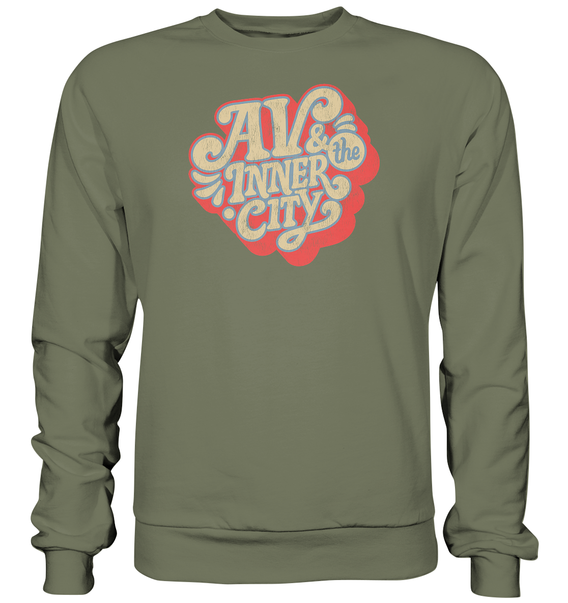 AV & the Inner City / Premium Sweatshirt with Orange and Yellow Logo