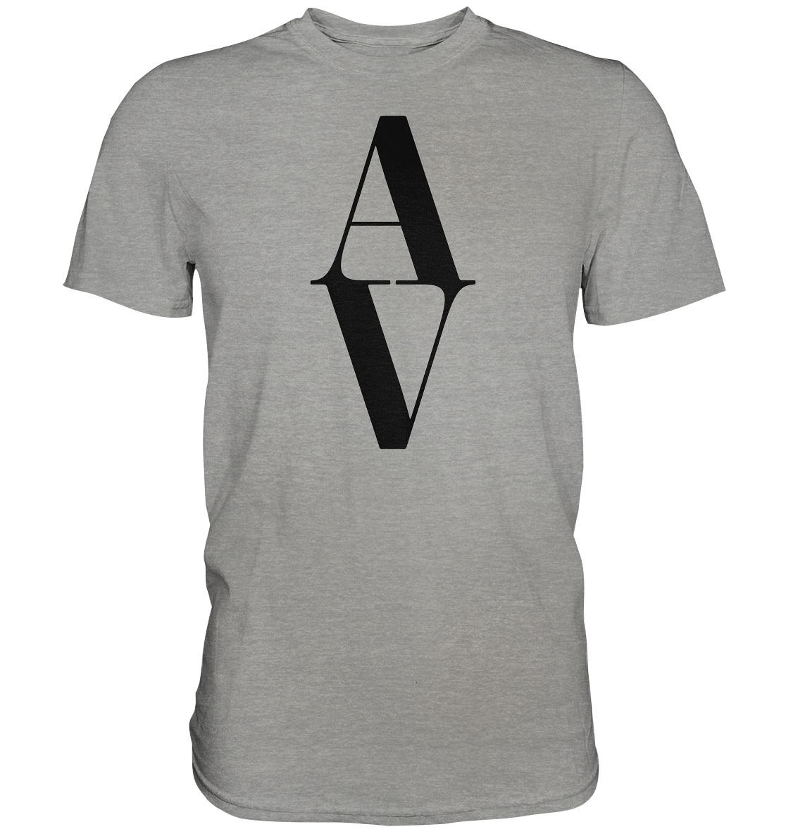 AV / Premium Unisex Tshirt with Black AV Logo