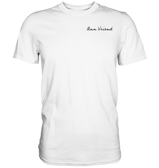 AV / Premium Unisex Tshirt with Small Handwriting